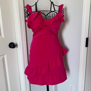 NWT - Lovers + Friends Ruffle Mini Dress in Pink